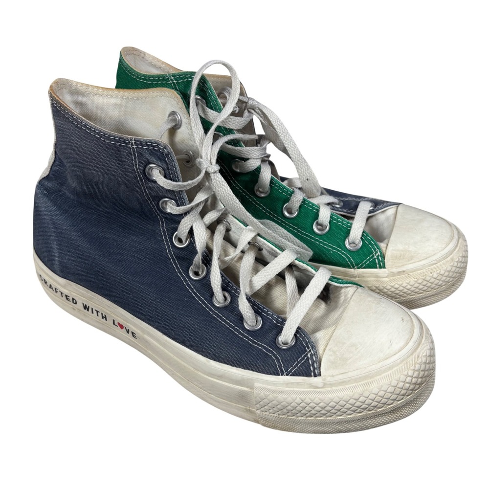 Converse Chuck Taylor All Star High Top Sneakers‎ Navy Green Colorblock